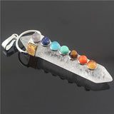 Natural Quartz With 7 Chakra Reiki Stones