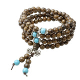 Natural  Indian Rosewood Gem Stone Beaded Bracelet Necklace