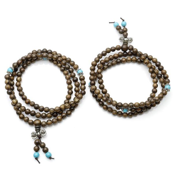 Natural  Indian Rosewood Gem Stone Beaded Bracelet Necklace