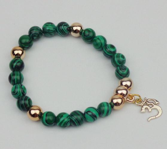 Natural Stone Om Bracelet