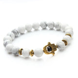 Natural Stone Hamsa Bracelet