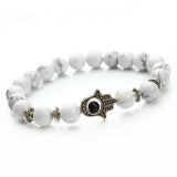 Natural Stone Hamsa Bracelet