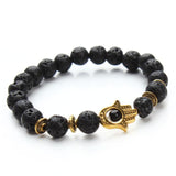 Natural Stone Hamsa Bracelet