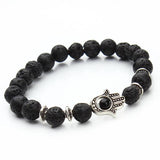 Natural Stone Hamsa Bracelet