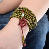 216 Bead Wood Mala Bracelet
