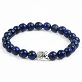 Silver Plated Buddha Natural Stone Bracelet