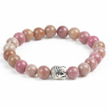 Silver Plated Buddha Natural Stone Bracelet