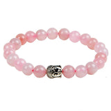 Silver Plated Buddha Natural Stone Bracelet