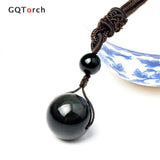 Black Obisidian Ball Pendant