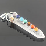 Natural Quartz With 7 Chakra Reiki Stones